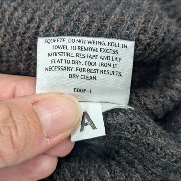 Eileen Fisher Wool Cashmere Blend Brown Cardigan Sweater Short Sleeve Fall M - Picture 9 of 9